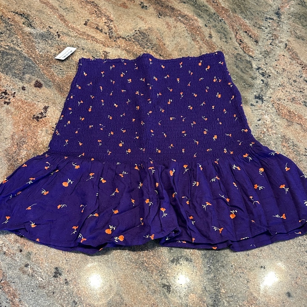 Urban Outfitters Purple Floral Mini Skirt